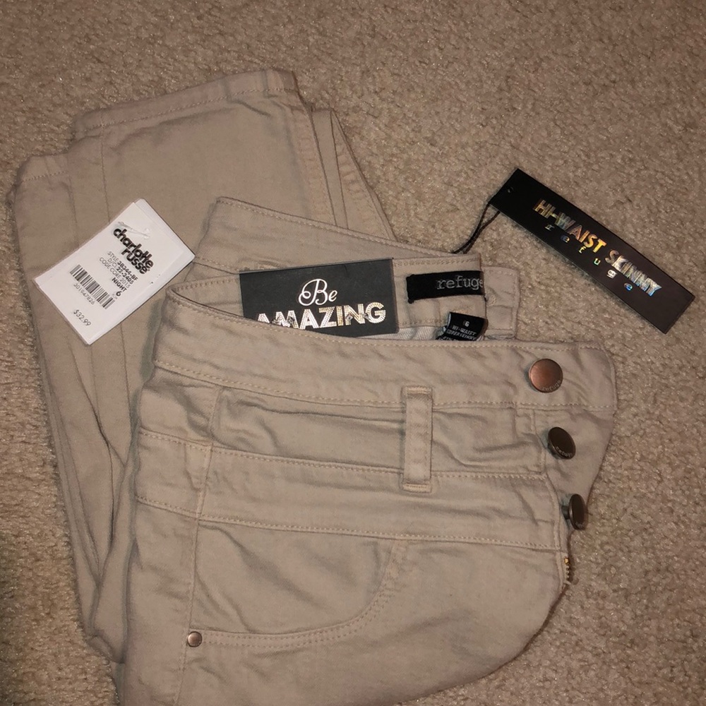 High waisted skinny jeans